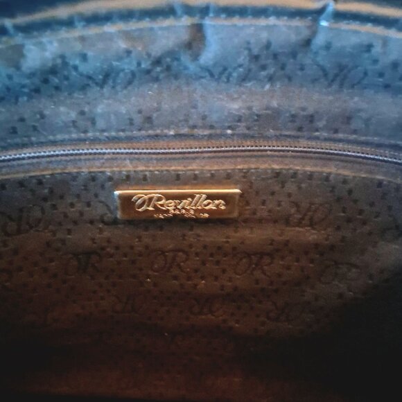 RARE Vintage Revillon French Octagon Black Quilted Leather Antique Handbag - Picture 8 of 9